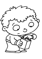 A coloring page of little monsters